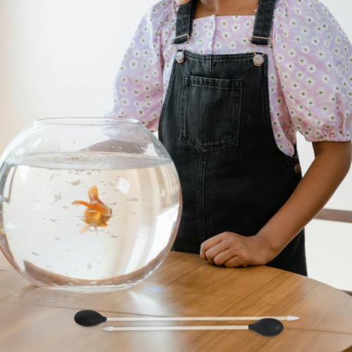 2pcs Fish Tank Cleaner Manual Aquarium Water Changer Tool for Mini Gravel and Poop, Reusable Acrylic and Silicone Droppers for Efficient Fish Tank Cleaning and Aquarium Maintenance