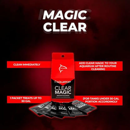 Aquatop Clear Magic Water Polisher - Safe for Freshwater and Saltwater Aquariums - May be added once a week - Easier Pick up by your Aquarium