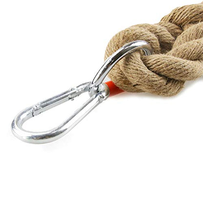 Perantlb Outdoor Climbing Rope for Fitness and Strength Training, Workout Gym Climbing Rope, 1.5'' in Diameter, Length Available: 8,10, 15, 20, 25, 30,40, 50 Feet… - size: 20 ft, style: With Hook