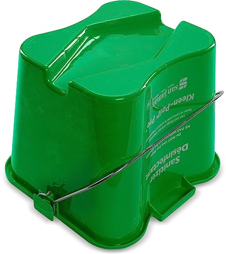 Kleen-Pail 1 1/2 gal Curved Rectangular Bucket, Green, Polypropylene KPP196GN - 1 Each - size: 6 Quarts