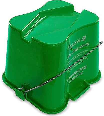 Kleen-Pail 1 1/2 gal Curved Rectangular Bucket, Green, Polypropylene KPP196GN - 1 Each - size: 6 Quarts