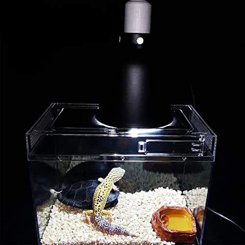 BNOSDM Reptile Light Fixture,5.5 Inch High Deep Dome Reptiles Heat Lamp Fixture for UVB UVA Bulb,Heat Basking Bulb,Optical Reflection Heat Lamp Fixtures for Reptile Amphibian Tank Terrariums - size: 5.5 Inch High Deep