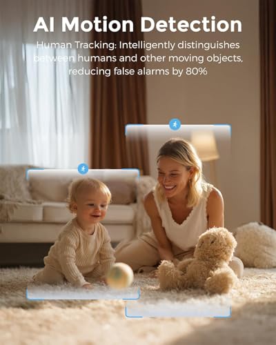 Devo Indoor Security Camera, 2K 360 Pan-Tilt Pet Dog Baby Monitor Camera | WiFi Smart Camera for Home with Phone App,Motion Detection, Color Night Vision, 2-Way Audio, 256GB SD