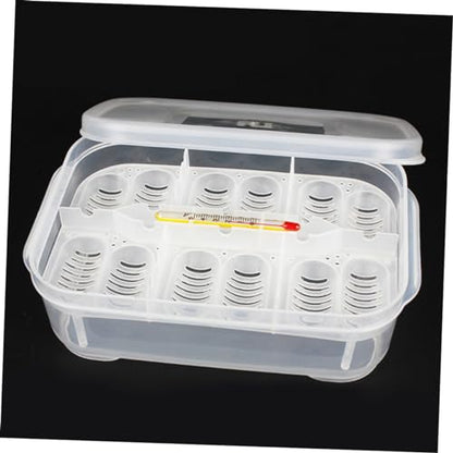 FOMIYES Reptile Egg Incubator Thermometer Snake Lizard Box Egg Capacity Heat Light Easy to Clean Random Color