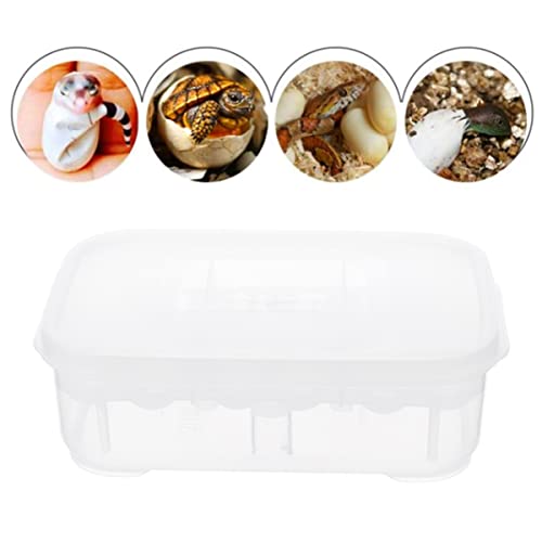 3pcs Box Container Hatching Reptile Lizards Lizard Breeding Snake for Tray Gecko Hatchery Feeding Hatcher Transparent Reptiles Eggs -Layer Grids Incubation Drawer Incubator