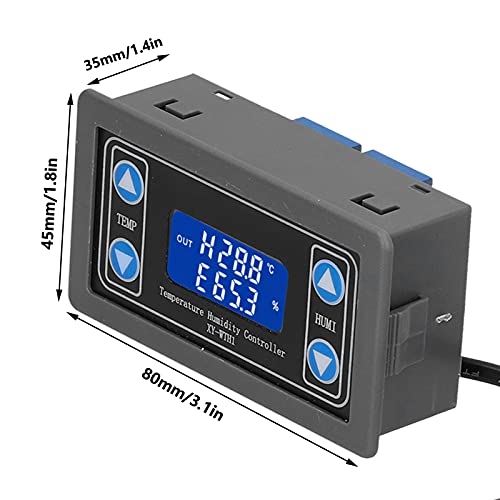 AYNEFY Digital LCD Temperature Humidity Controller Thermostat Hygrometer with High Accuracy Sensor for Incubation Greenhouse Breeding