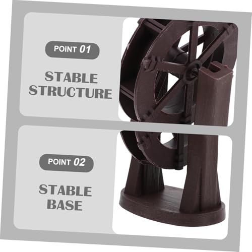 Mobestech Miniature Water Wheel Fountain Decor Landscape Water Wheel Prop for DIY Gardens Ponds and Indoor Displays Versatile Fountain Accessories