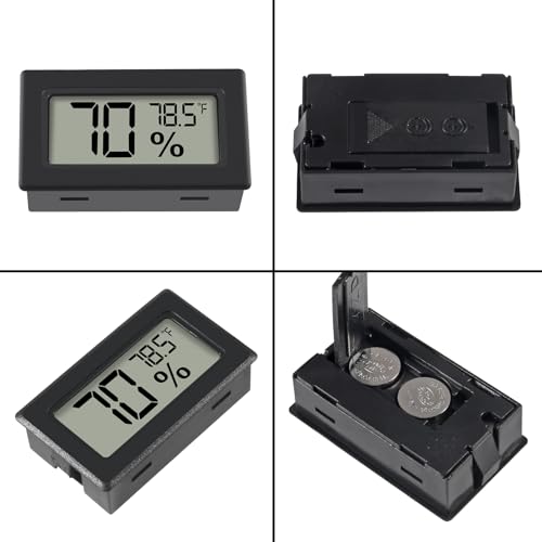 12 Pack Mini Hygrometer Indoor Humidity Meter Hygrometer Thermometers Humidity Meters Gauge Hygrometer Mini Digital Thermometer Hygrometer with Fahrenheit (℉) for Humidors, Greenhouse, Garden - color: 12PCS