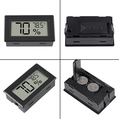 6 Pack Mini Hygrometer Indoor Humidity Meter Hygrometer Thermometers ，Humidity Meters Gauge Hygrometer Mini Digital Thermometer Hygrometer with Fahrenheit (℉) for Humidors, Greenhouse, Garden, Cellar - color: 6PCS