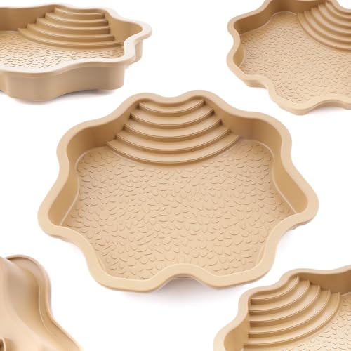 Turtle Bathing Pool Reptile Habitat Reptile Food Dish Water Bowl with Slope Terrarium Decoration for Turtle Horned Frog Lizard Gecko Snake