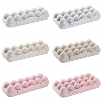 Portable Egg Storage Box With 18 Grids Egg Protector Case Tray Container Secure Egg Transport Outdoor Trips And Activities(12 Beige) - size: 12 Beige