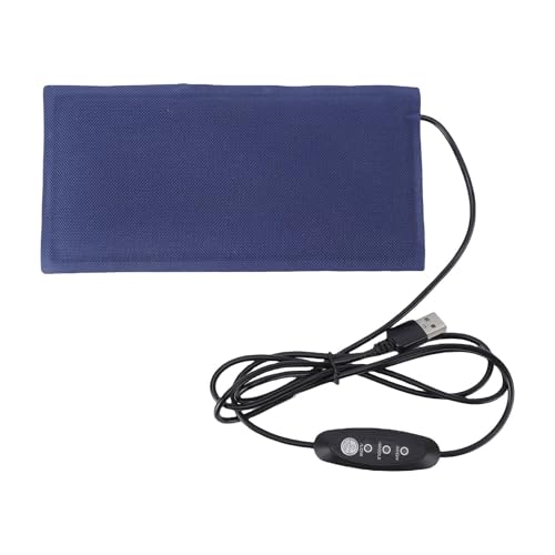 TOPINCN USB Pet Heating Pad Small Reptile Heating Mat 5V Portable Carbon Fiber Heat Pad with Bite Proof PVC Soft Fabric for Reptile Tank Breeding Box Cage