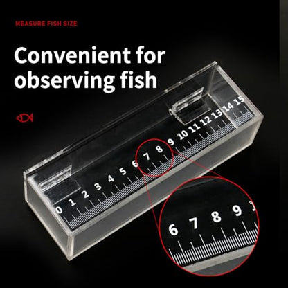 Clear Acrylic Fry Incubator Case Hatching Box with Measurement Scale for Juvenile Isolation and Viewing Miniature Aquatic Species Tank 1 Pack - color: M