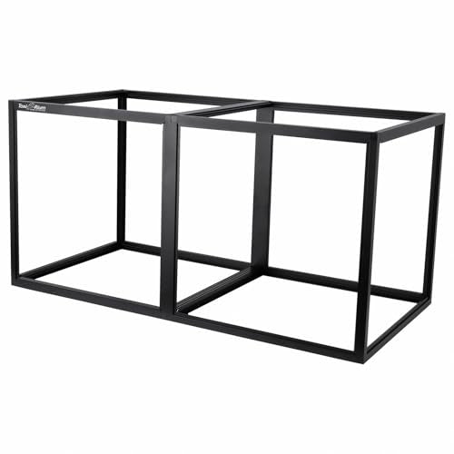 Reptile Enclosure Stand Bundle: Elevate Your Habitat - Includes Stand and Extra Enclosure for a Complete Elevated Setup 44 inches Width(Black) - color: Black, size: M-44''-Stand with enclosure