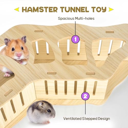 Hamster Tunnel Hideout Climbing Ladder for Burying in Hamster Bedding or Connecting with Hamsters Nut Stuff Hamsters Cage Accessories