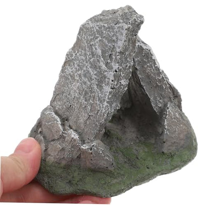 BESPORTBLE Aquarium Decoration Resin Reptile Hide Cave Unique Natural for Turtle Snake Habitat Terrarium Fish Tank Accessory Easy to Clean Maintain Aesthetic Appeal
