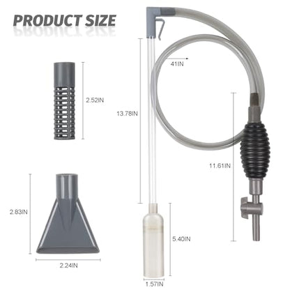 Aquarium Gravel Cleaner Siphon Vacuum, manually Operated Water Changer kit and Cleaning Tools