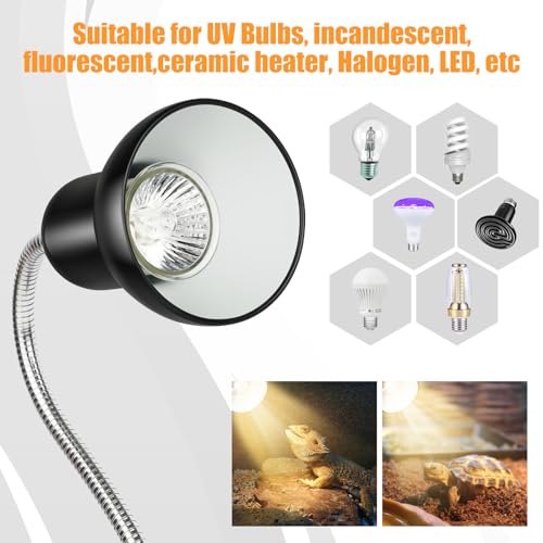 Reptile Heat Lamps, UVA/UVB Turtle Heat Lamp,Turtle Aquarium Light Bulbs, Heating Lamps with Cycle Timer, 360° Rotatable Heat Lamp for Lizard Turtle Snake Aquarium Aquatic Plants,2 Heat Bulbs 110V - color: Timed-99%uva+3%uvb Reptile Lamp+2bulb