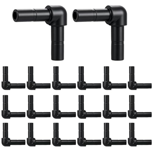 20 Pack 1/4" Push to Connect Fittings Elbow Connectors | Reptile Mister System 1/4" Quick Connect Fittings,Reptile Mister Fittings for Aquarium,Vivarium,Irrigation System - size: 20 Pack 1/4" Elbow-B