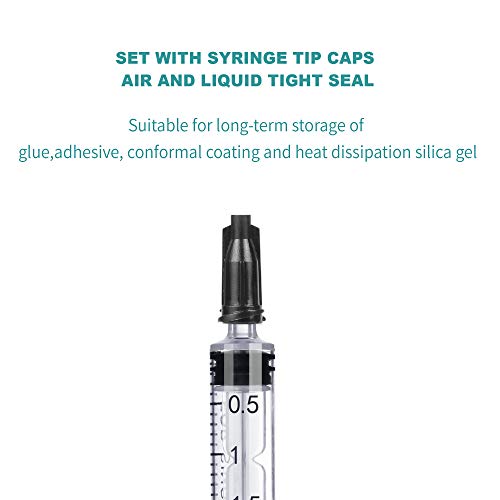 3ml Plastic Syringe Without Needle for Liquid - Measuring Syringes with Caps , Separate Sterile Packaging , Pet Medicine Small Syringe for Cats and Dog - 3 ml 5Pack