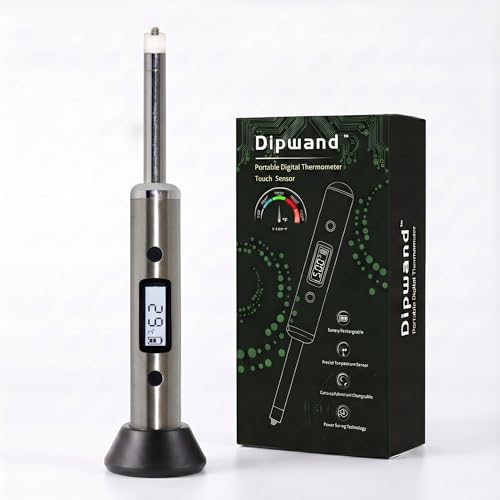 Real-time Temperature Reading Device, Digital thermocouple Thermometer Kits - Black Version (Stainless Steel) - color: Stainless Steel