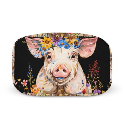 Pig Flowers Lunch Bag for Women Men | Insulated Lunch Box Leakproof Food Meal Containers Reusable Foldable 6L Capacity Lunch Tote Bags for Work Picnic Travel - color: style-8