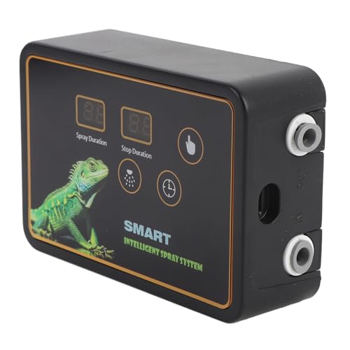 Rainforest Tank Timer Misting System with 360° Adjustable Nozzles, Intelligent Timer for Reptile Mister, Quiet Operation (US Plug)