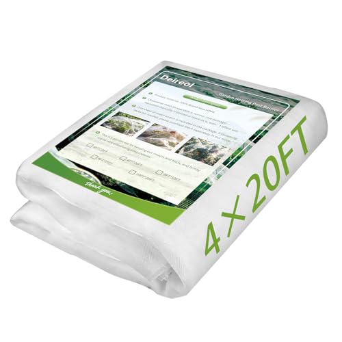 Garden Netting, 4'x20' Fine Mesh Net, Guard Veggies, Fruits & Flowers | Garden & Plant Netting for raised beds. Mesh fencing & tree net bags shield veggies, fruits, plants & flowers from pests. - size: 4'x20'
