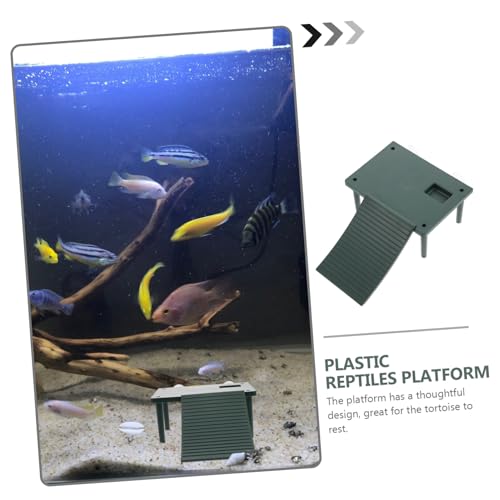 Toddmomy Decorative Turtle Platform Climbing Surface for Fish Tank Landscaping Basking Area for Water Turtles Frogs and Lizards Easy Tool Installation