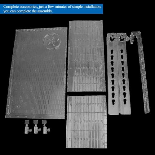 AnRui Acrylic Turtle Hanging Basking Platform 17.9" x 12" for 20-30 Gallon Fish Tank, Easy to Observe