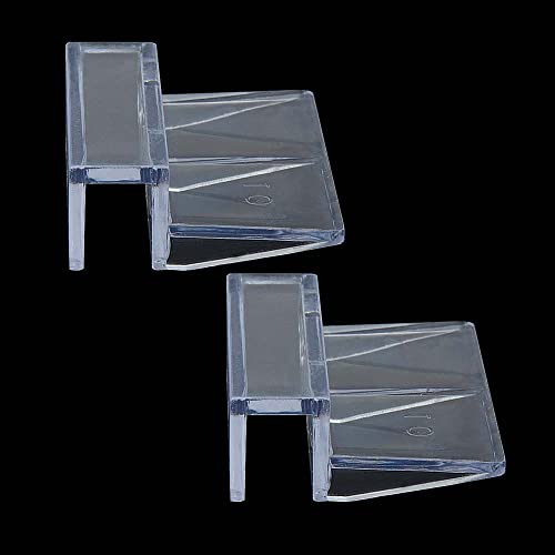 Aquarium Glass Cover Clips 10mm 8Pcs Universal Clear Acrylic for Fish Tank | Clear acrylic lid clips for 10mm glass cover. Universal for fish tanks and aquarium,Easy install, rustproof, durable.