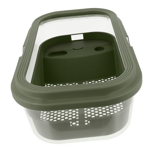 SUPVOX Plastic Multi-Purpose Tortoise Feeding Tank Terrace Large Tortoise Habitat for Home Use Easy Cleaning Design Feeding Box for Turtles and Amphibians