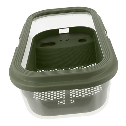 SUPVOX Plastic Multi-Purpose Tortoise Feeding Tank Terrace Large Tortoise Habitat for Home Use Easy Cleaning Design Feeding Box for Turtles and Amphibians