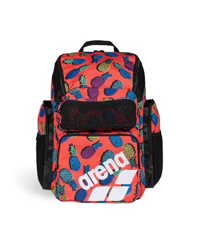 ARENA One Go Swim Backpack Travel Large Size Athletes Sports Equipment Bag 45 Liters - color: Arena Pineapples