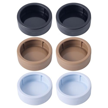 6 Pack Anti-Escape Reptile Food Dish Bowls, Plastic Worm Water Dish | Mealworm Feeder Cups for Small Gecko, Lizards, Bearded Dragon, Chameleon 2.83" W x 2.83" D x 0.98" H, 3 Colors