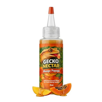CTWPets Liquid Crested Gecko Treat & Food Topper, Mango Papaya, 2 fl oz | Mango papaya liquid gecko treat for crested, gargoyle and day geckos; use as a water additive, food topper or CGD mixer - size: 2 Fl Oz (Pack of 1)