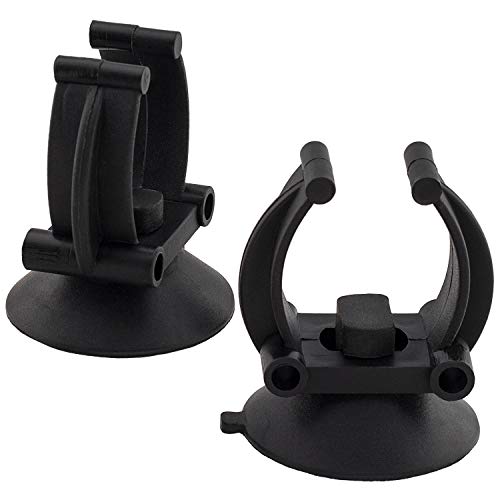 OIIKI 10 PCS Aquarium Heater Suction Cups with Clips, Black, 1.30inch | Plastic and Rubber Material, Air Hose Tube Holders Clamps for Fish Tank