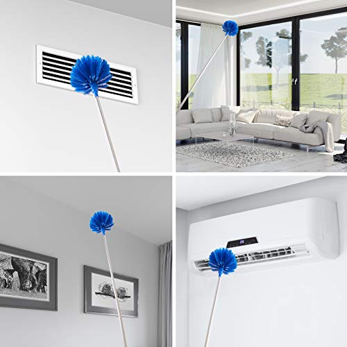 Cobweb Duster with ExtensionPole,Dusters for Cleaning with 2 DusterHeads