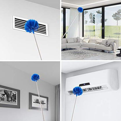 Cobweb Duster with ExtensionPole,Dusters for Cleaning with 2 DusterHeads