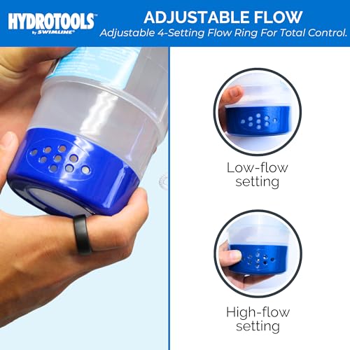 SWIMLINE HYDROTOOLS 87273 Flamingo Large Capacity Pool & Spa Chemical Dispenser | Compatible With Bromine & Chlorine Supports 1-3’’ Tablets | Adjustable For Customizable Flow Rate | Cost Effective - color: Flamingo