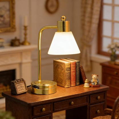 Toyvian Miniature LED Desk Light, Battery Powered Small Table Lamp Model for Micro Landscape Terrarium Night Glow Creative Desktop Home Decoration Tiny Light Fixture