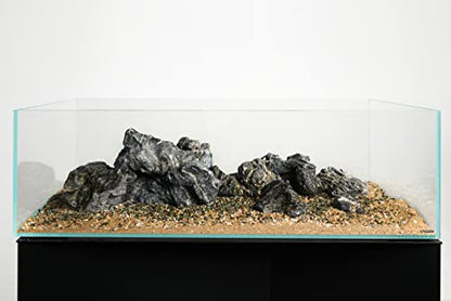 Seiryu Stone Natural Aquascaping Rock 36lb Planted Aquarium Iwagumi | Bluish veined texture; iwagumi aquascape - size: 07 Seiryu Stones(3-11inch,36lbs)