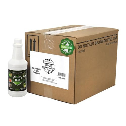 ZERO WASTE USA Odor Eliminator Ultra Concentrate - 12-32 fl oz bottles | Commercial Strength Multi-Purpose Enzyme Cleaner - Eliminates odors from Any Organic Matter - Makes up to 96 Gallons - size: 32 Fl Oz (Pack of 12)