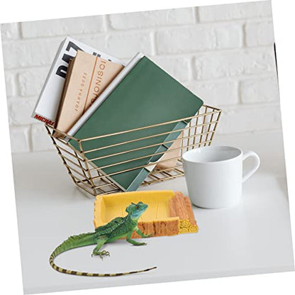 Abaodam Turtle Aquarium Kit Feeding Dish Lizard Terrarium Reptile Terrariums Pet Food Feeder Water Storage Container