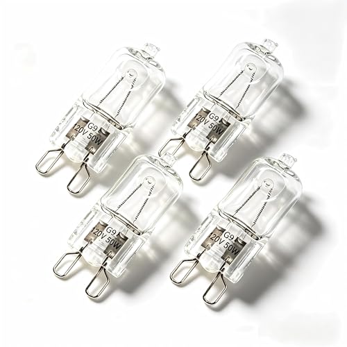 4 Pack Reptile Terrarium HeatLamps Mini Halogen Bulb, G9 50 Watts | Mini Halogen Bulb for Bearded Dragon Gecko Turtle Lizard - color: 4 Pack