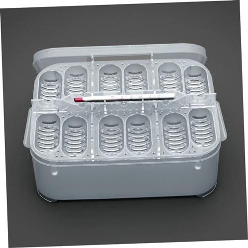 balacoo 1pc Hatching Box for Snakes and Lizards Compartment Incubator with Thermometer Easy to Clean and Manage for Reptile Breeding and Egg Observation