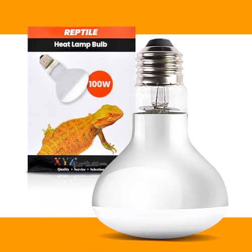 Reptile Heat Lamp – 100W Heat Lamp Bulb for Reptiles, Reptile Basking Heat Lamp Bulbs, UVA Daylight Basking Light for Reptiles, Bearded Dragon, Tortoise, Lizard