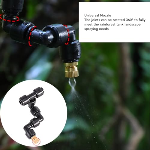 Estink Reptile Humidifier Fogger, ABS Automatic Reptile with Double Pump System, Adjustable Nozzle, Color Screen, 30psi Pressure for Terrariums Aquariums, 39.2 to 113°F