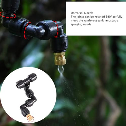 Zunate Reptile fogger Smart Spray System, Reptile Humidifier for Terrariums, Reptile Mister Automatic with 360°Adjustable Misting Nozzles for Amphibian Lizard Snake Frog Plants