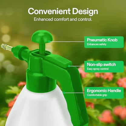 VIVOSUN 27oz Pump Sprayer, Handheld Garden Water Sprayer Bottle | with Adjustable Brass Nozzle, for Spraying Plants, Flowers, Weeds and Cleaning, Green - color: Green, size: 27oz